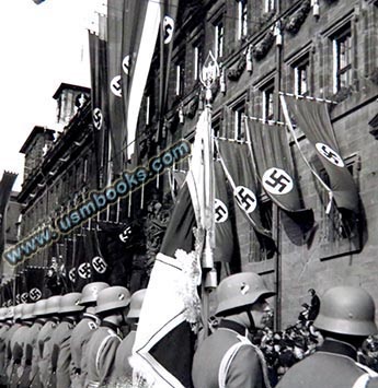 Nazi swastika banners